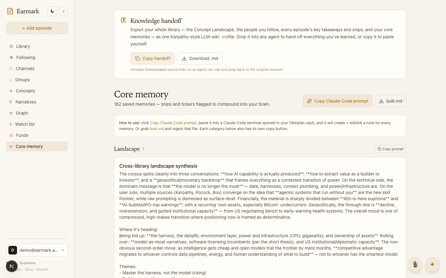 Core memory — A brain your AI agents can read